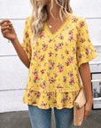 Sunny Meadow Ruffle Blouse