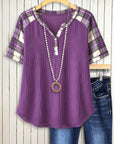 Purple Prairie Henley Top