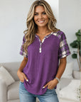 Purple Prairie Henley Top