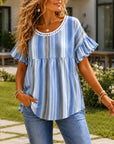 Seaside Breeze Babydoll Blouse