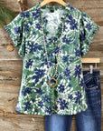 Garden Grace Ruffle Blouse