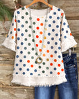 Confetti Dot Fringe Top
