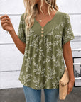 Meadow Breeze Button Top