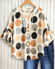 Harper Polka Charm V-Neck Blouse