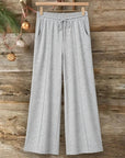 Drawstring Wide Leg Lounge Pants