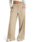 Drawstring Wide Leg Lounge Pants