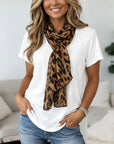 Leopard Print Lightweight Fashion Scarf