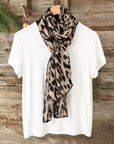Leopard Print Lightweight Fashion Scarf