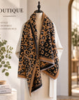 Leopard Patchwork Print Long Scarf