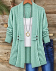 Textured Shawl Collar Cardigan