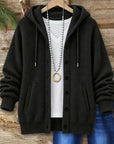 Hooded Button Front Knit Cardigan