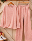 Gingham Print Soft Thermal Lounge Set