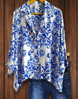 Blue China Print Shirt