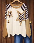 Retro Star Knit Sweater Top