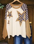 Retro Star Knit Sweater Top