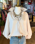 Cream Whisper Puff Sleeve Shirt