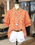 Leopard Print Puff Sleeve Blouse