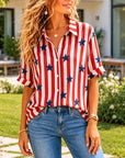 Stars & Stripes Button-Up Camp Shirt