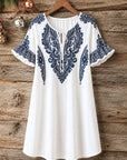 Paisley Print Flutter Sleeve Mini Dress