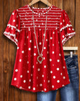 Ruby Sweetheart Smocked Blouse