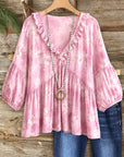 Blushing Meadow Ruffle Top