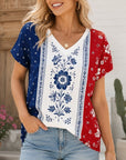 Heritage Floral Print V-Neck Tunic
