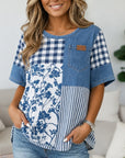 Rustic Mixed Pattern Patchwork Tunic