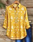Sunny Floral Print Button Down Shirt