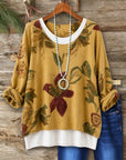 Floral Print Layered Tunic Top