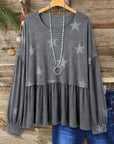 Star Print Babydoll Top
