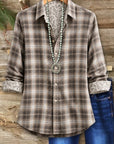 Plaid Paisley Trim Shirt