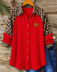 Leopard Patchwork Tunic Shirt