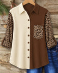Leopard Patchwork Tunic Shirt