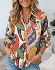 Paisley Print Button Down Shirt