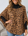 Leopard Print Turtleneck Two-Piece Tunic Set