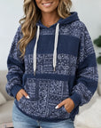 Paisley Patchwork Hooded Sweatshirt