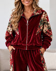Christmas Floral Velvet Set