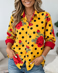 Floral Polka Dot Tunic Shirt