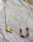 Rainbow Beaded Necklace