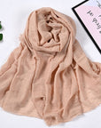 Soft Candy Color Cotton And Linen Scarf