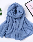 Soft Candy Color Cotton And Linen Scarf