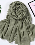 Soft Candy Color Cotton And Linen Scarf