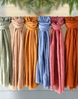 Soft Candy Color Cotton And Linen Scarf