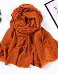 Soft Candy Color Cotton And Linen Scarf