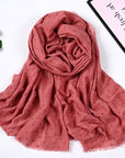 Soft Candy Color Cotton And Linen Scarf