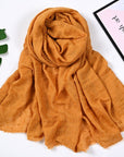 Soft Candy Color Cotton And Linen Scarf