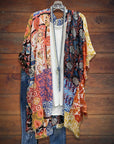 Fashion Irregular Hem Printed Casual Cardigan Jacket
