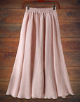 High Waist Slim Mid-Length A-Line Elastic Skirt