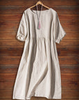Fashion Loose Round Neck Short Sleeve Dress