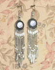 Ethnic Fringe Vintage Turquoise Earrings